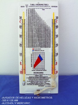 Termometro Quimico Mercurio Rango -10 a 110C Largo 262mm